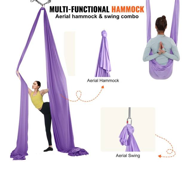 Oro jogos hamakas ir sūpuoklės 4 m, violetiniai4