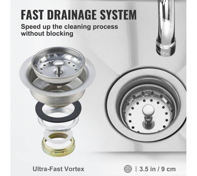 Nerūdijančio plieno vienos sekcijos kriauklė4