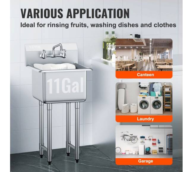 Nerūdijančio plieno vienos sekcijos kriauklė5