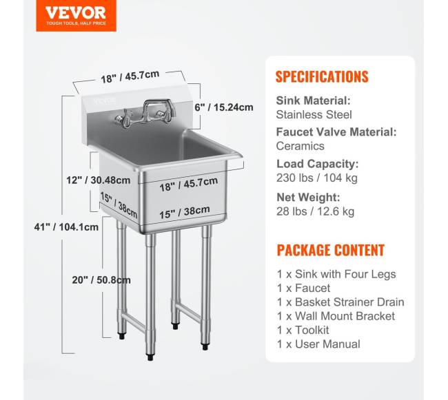 Nerūdijančio plieno vienos sekcijos kriauklė6