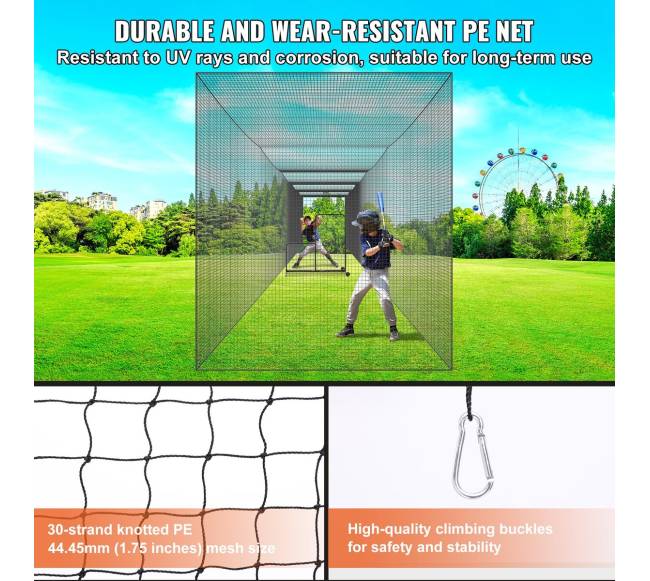 Beisbolo treniruočių tinklas su durimis ir maišeliu3