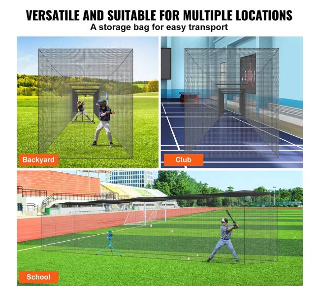 Beisbolo treniruočių tinklas su durimis ir maišeliu4