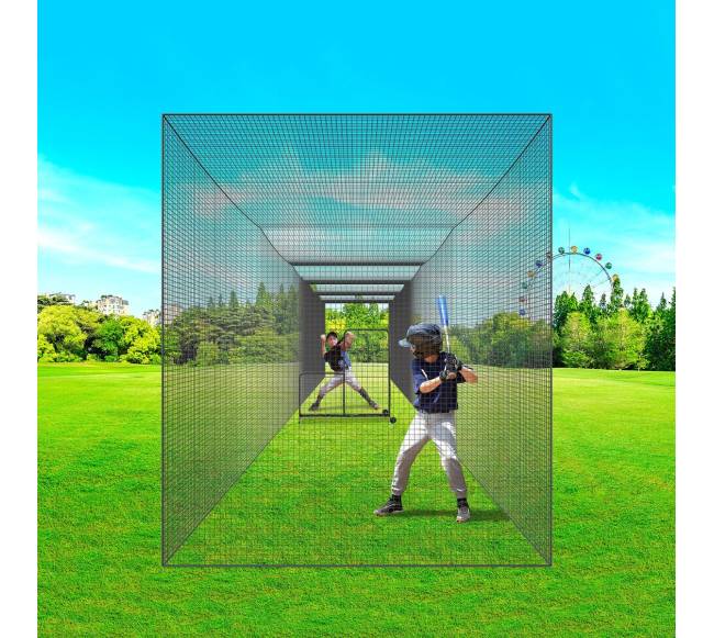 Beisbolo treniruočių tinklas su durimis ir maišeliu7