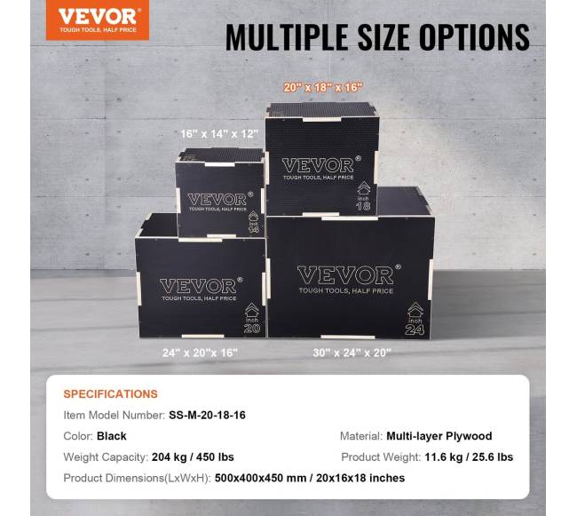 3 in 1 šuolių dėžė, 504540 cm6