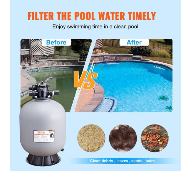 Smėlio filtras baseinams su 7 funkcijomis5