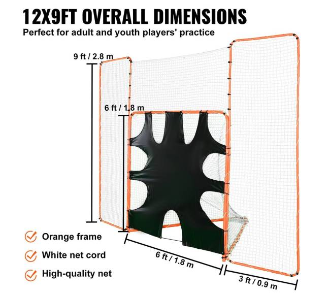 3-in-1 lakroso vartai su atšokliuka ir taikiniu4