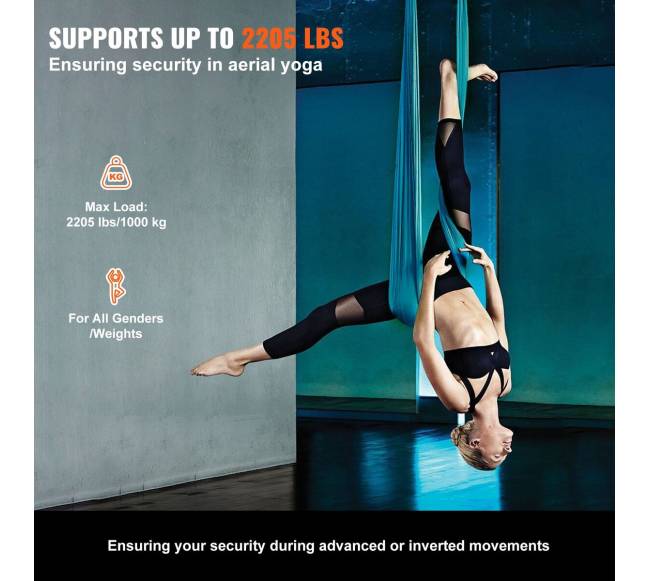 Oro šilkas ir jogos sūpusėlis, žalias2