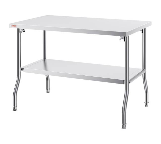 Sulankstomas nerūdijančio plieno darbo stalas virtuvei8