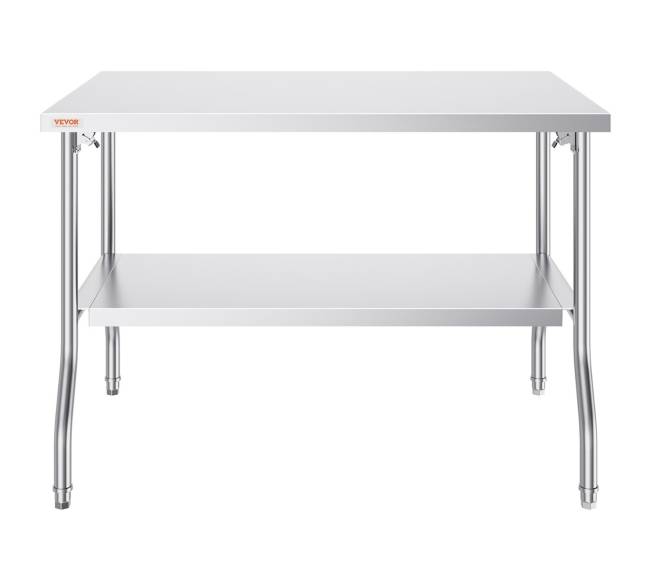 Sulankstomas nerūdijančio plieno darbo stalas virtuvei9