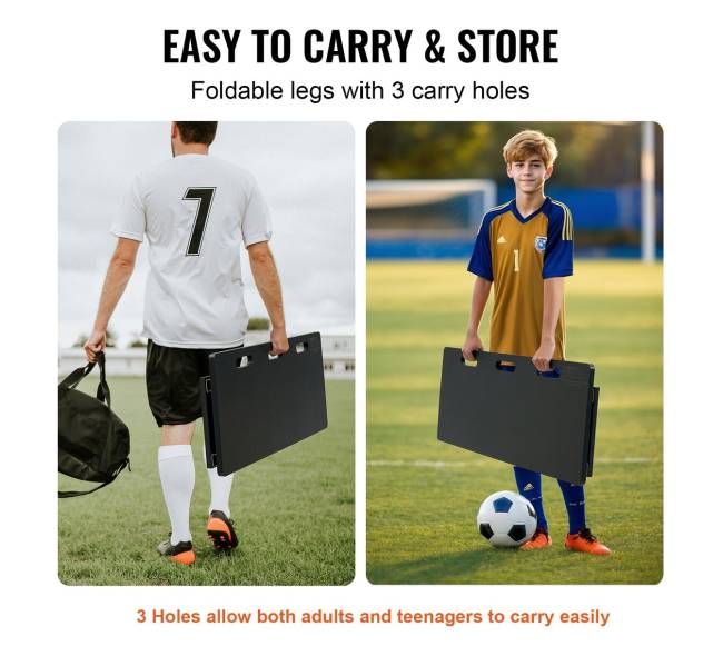 Futbolo atmušimo sienelė 100x40 cm su dviem kampais4