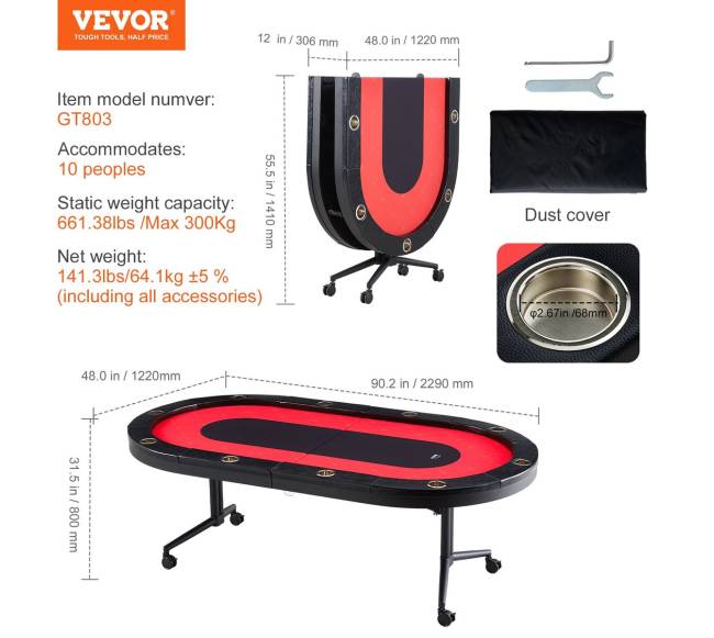 Sulankstomas pokerio stalas 10 žaidėjų6