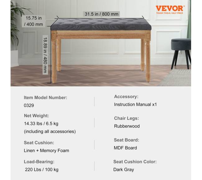 Apšiltinta kėdutė su guminės medienos kojelėmis6