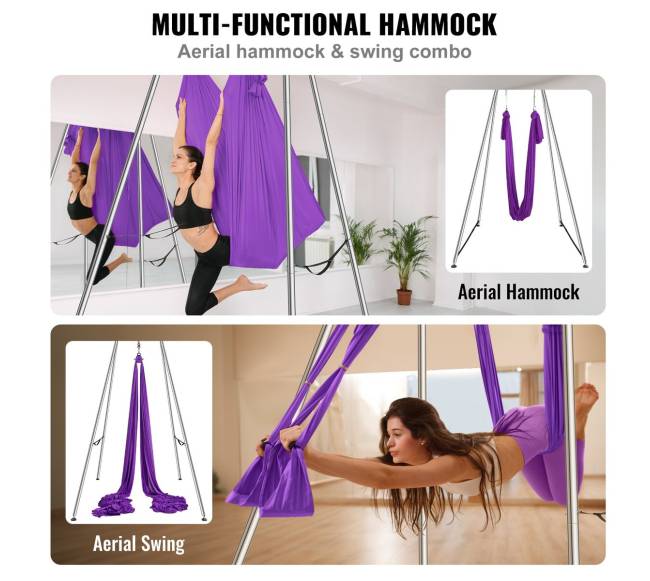 Oro jogos stovas su hamaku, violetinis5