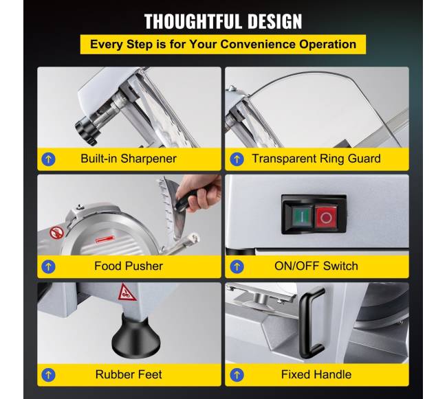 Elektrinė maisto pjaustyklė su 240W varikliu5