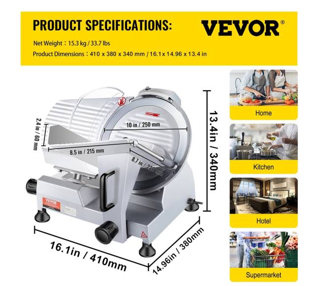 Elektrinė maisto pjaustyklė su 240W varikliu6