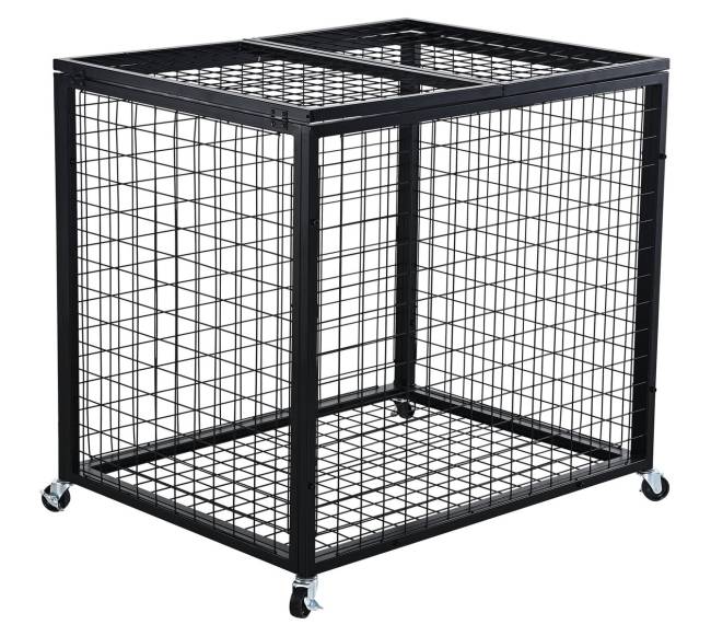 Rutulinių sporto daiktų laikymo vežimėlis su spyna8