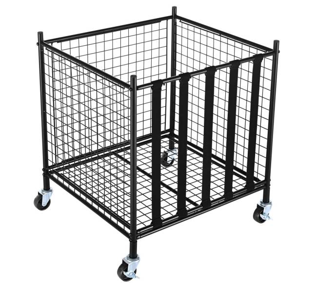 Riedantysis sporto kamuolių laikymo vežimėlis0