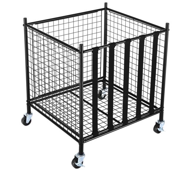 Riedantysis sporto kamuolių laikymo vežimėlis9