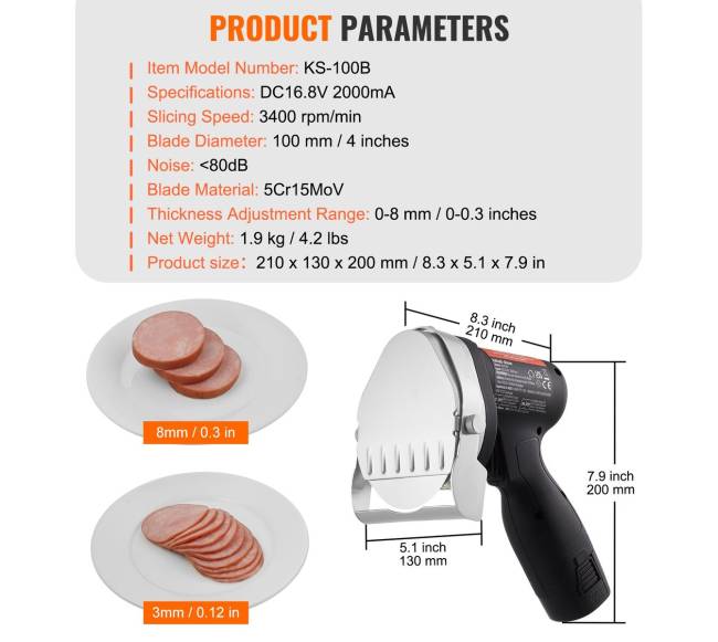 Elektrinis šašlykų peilis be laidų su 2 ašmenimis6