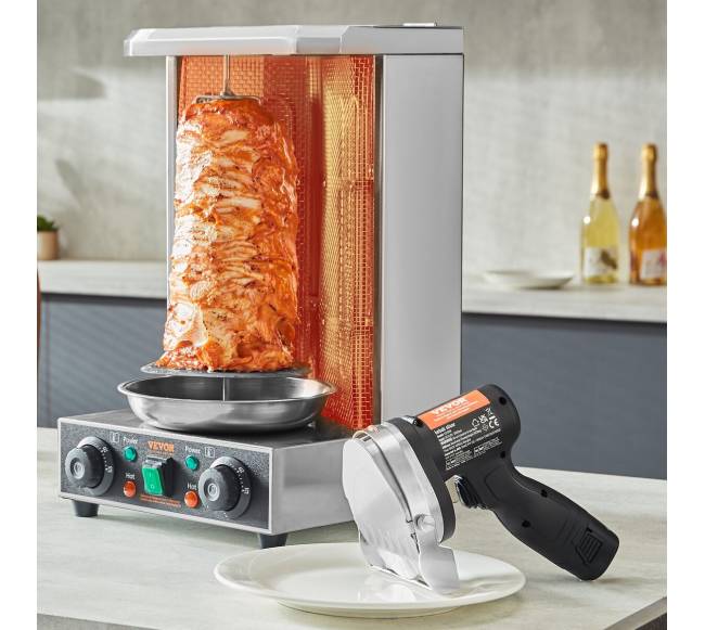 Elektrinis šašlykų peilis be laidų su 2 ašmenimis7