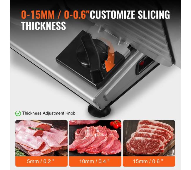 Elektrinė mėsos pjaustyklė 180W su reguliuojamu storumu2