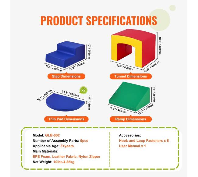 Minkštos vaikų laipiojimo žaislų komplektas6