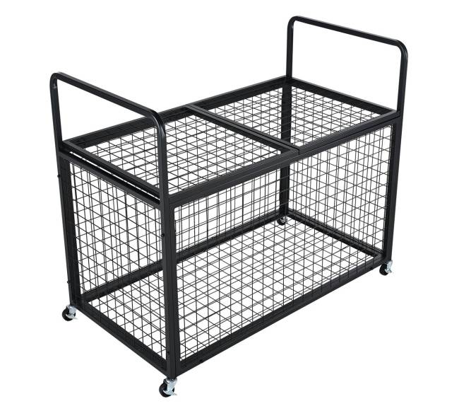 Riedantis krepšinio kamuolių vežimėlis0