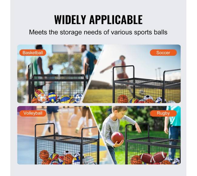 Riedantis krepšinio kamuolių vežimėlis5