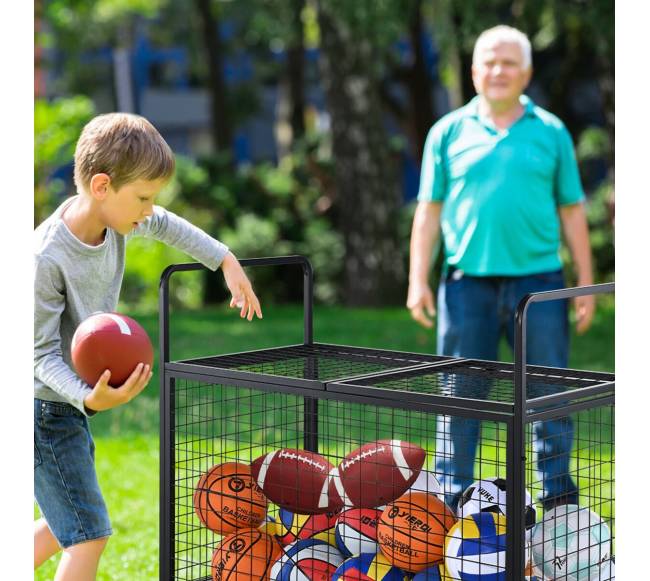 Riedantis krepšinio kamuolių vežimėlis7