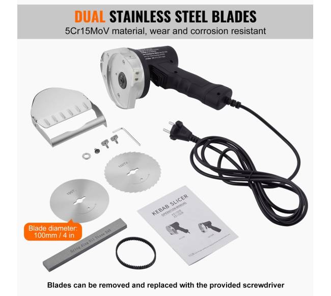 Elektrinis kebabų peilis su 2 ašmenimis3