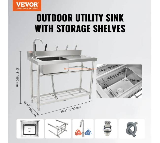 Nerūdijančio plieno praustuvas su darbo vieta1