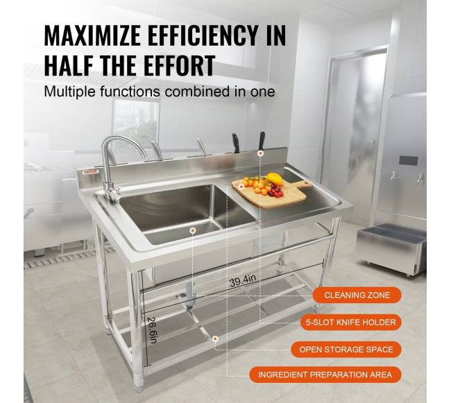 Nerūdijančio plieno praustuvas su darbo vieta4