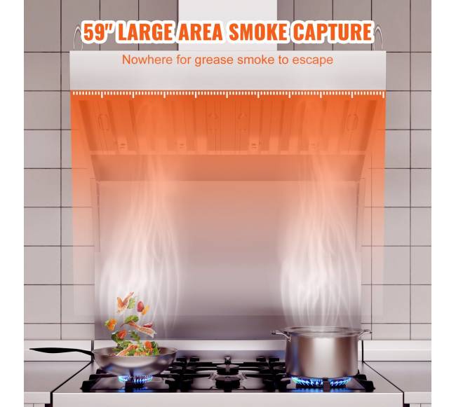 Nerūdijančio plieno virtuvės ištraukimo gaubtas 5FT2