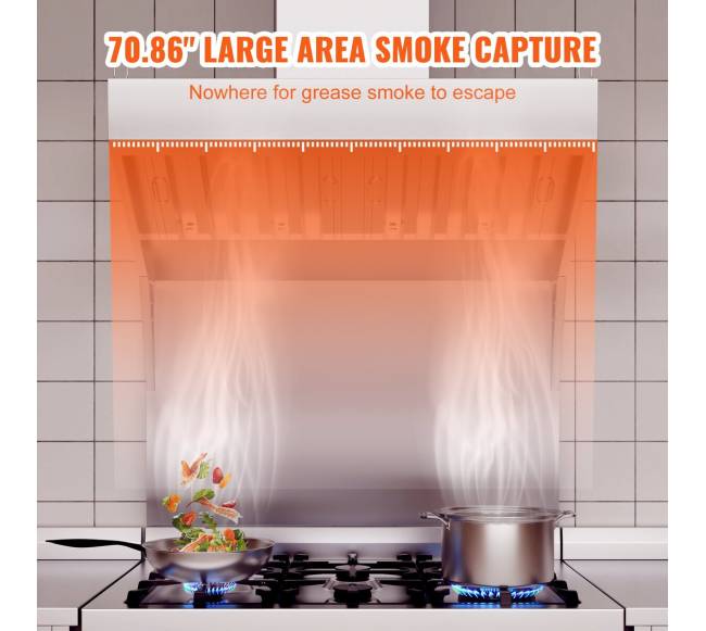 Komercinė ištraukimo gaubtas 6FT maisto vilkikai2