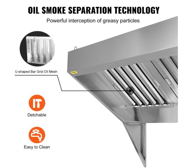 Komercinė ištraukimo gaubtas 6FT maisto vilkikai3