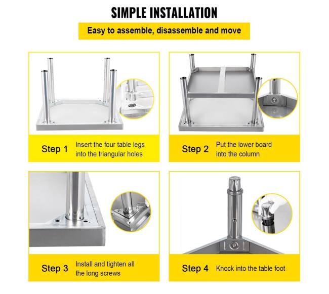 Nerūdijančio plieno grilio stalas su lentyna5