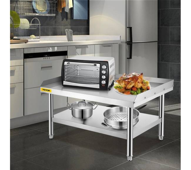 Nerūdijančio plieno grilio stalas su lentyna7