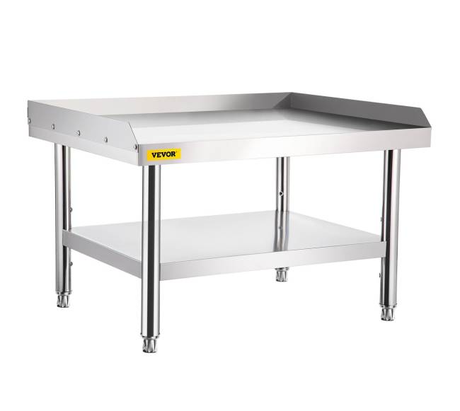 Nerūdijančio plieno grilio stalas su lentyna8