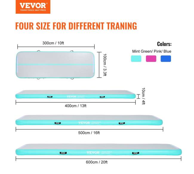 Pripučiama akrobatikos kilimėlis su pompa1