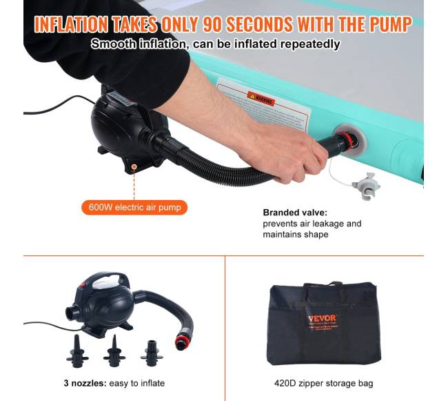 Pripučiama akrobatikos kilimėlis su pompa3