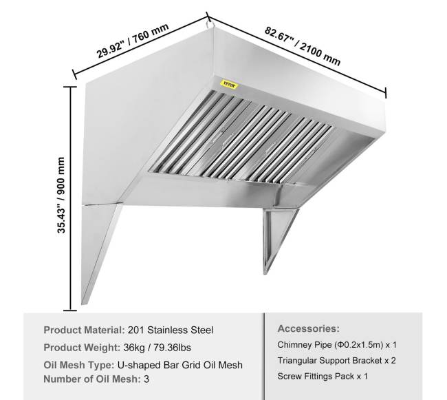 Komercinė išmetimo gaubto sistema virtuvės restoranams6