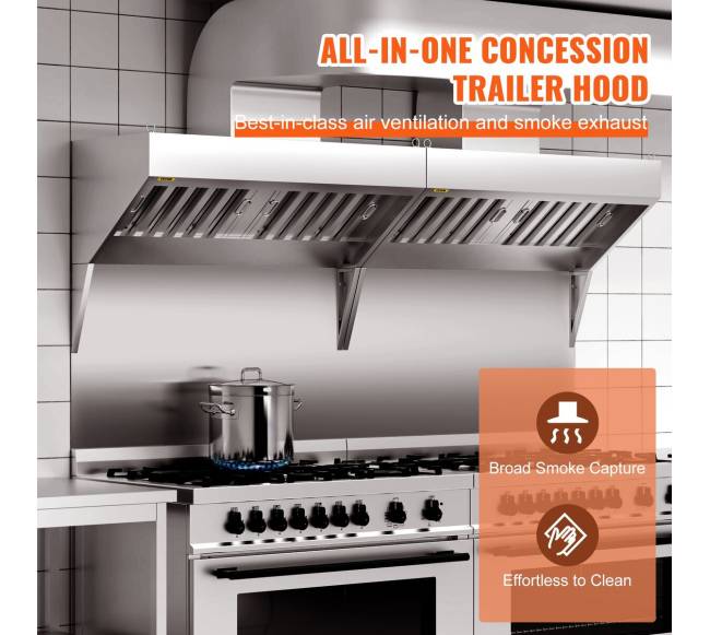 Komercinis ištraukimo gaubtas, 8 pėdų1