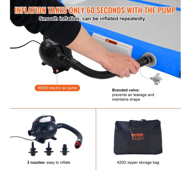 10 pėdų pripučiama gimnastikos kilimėlis3