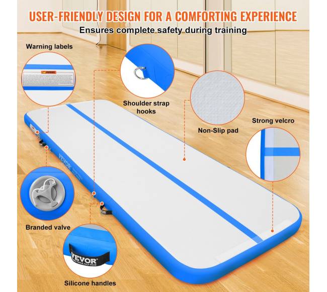 10 pėdų pripučiama gimnastikos kilimėlis4