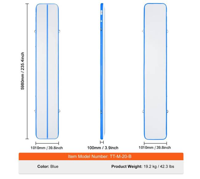 6 metrų gimnastikos kilimėlis su pompa6