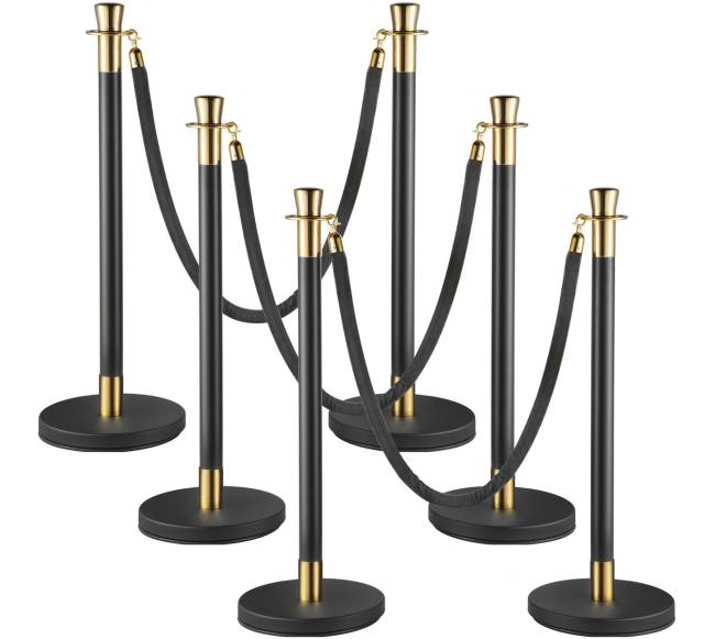 Sukomplektuotas stulpelių rinkinys su aksomine virve0