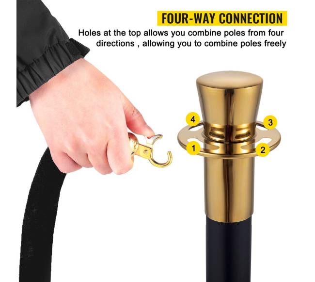 Sukomplektuotas stulpelių rinkinys su aksomine virve3