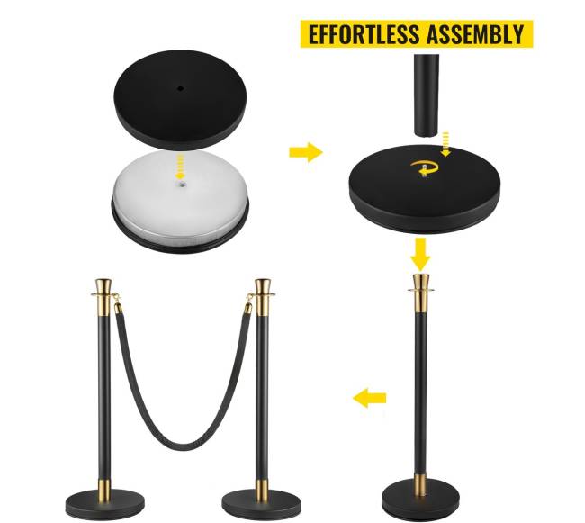 Sukomplektuotas stulpelių rinkinys su aksomine virve5