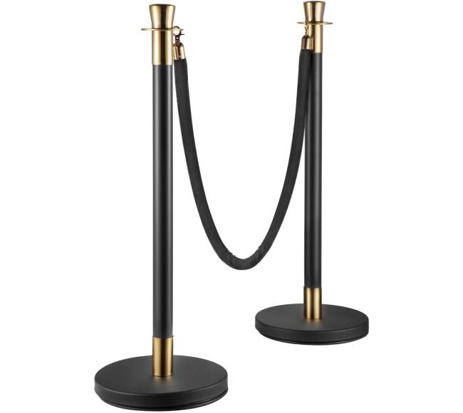 Sukomplektuotas stulpelių rinkinys su aksomine virve8