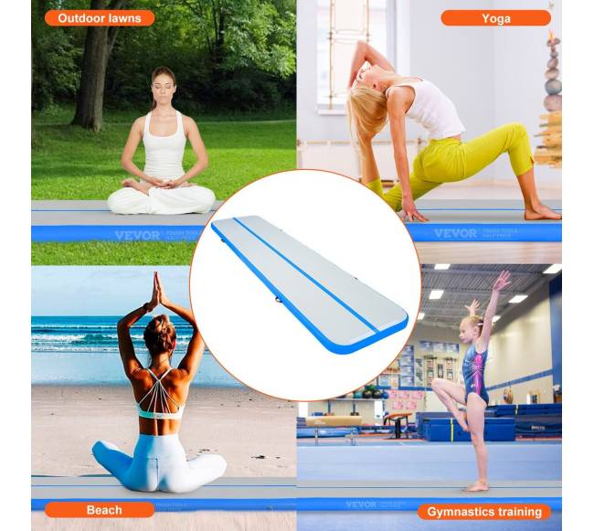 3,9 m ilgio pripučiamas gimnastikos kilimėlis su pompa5